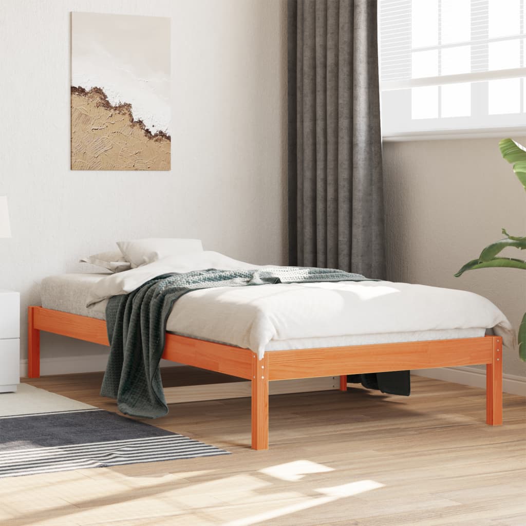 Dormeuse senza Materasso Marrone Cera 90x190 cm Legno di Pino - homemem39