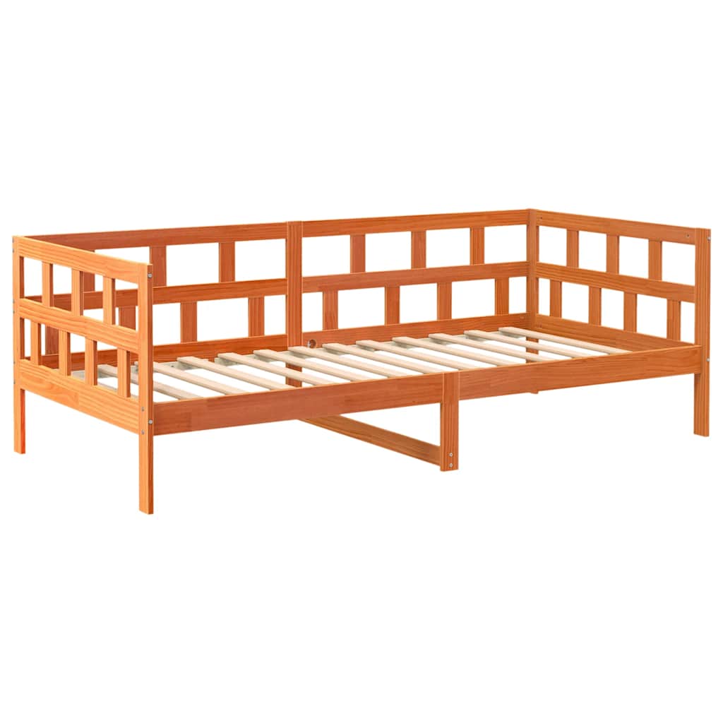 Dormeuse senza Materasso Marrone Cera 90x200 cm Legno di Pino