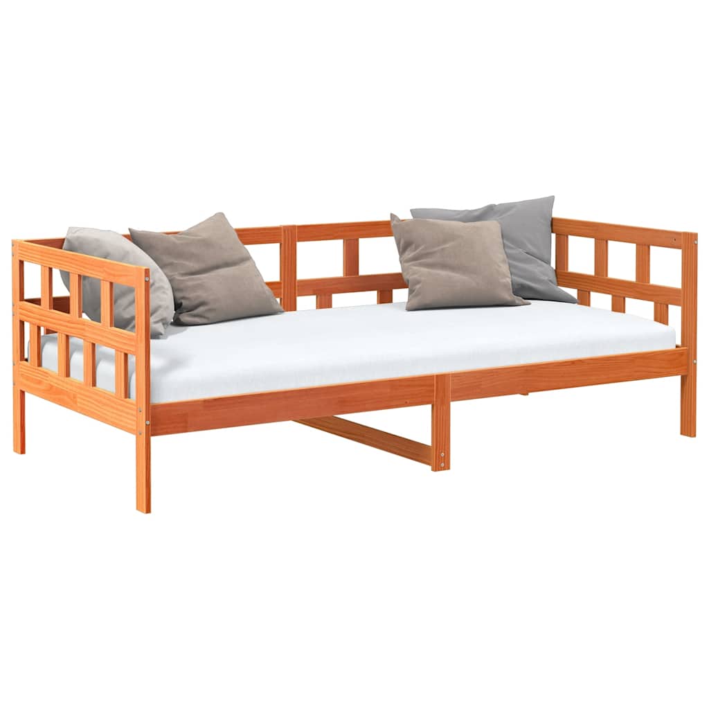Dormeuse senza Materasso Marrone Cera 90x200 cm Legno di Pino - homemem39