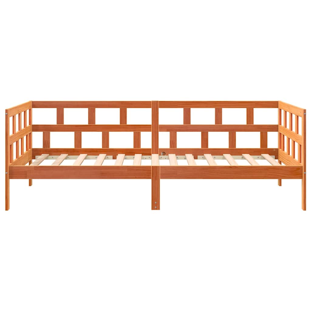 Dormeuse senza Materasso Marrone Cera 90x200 cm Legno di Pino | homemem39