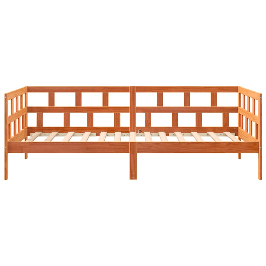 Dormeuse senza Materasso Marrone Cera 80x200 cm Legno di Pino | homemem39