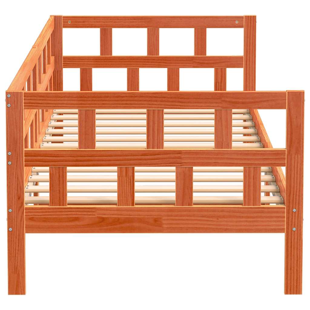 Dormeuse senza Materasso Marrone Cera 80x200 cm Legno di Pino | homemem39
