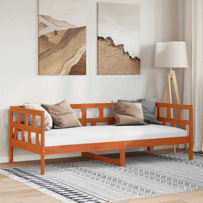 Dormeuse senza Materasso Marrone Cera 80x200 cm Legno di Pino | homemem39
