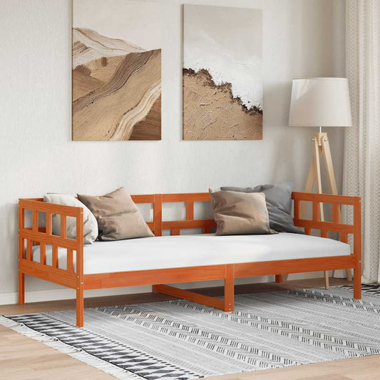 Dormeuse senza Materasso Marrone Cera 80x200 cm Legno di Pino | homemem39