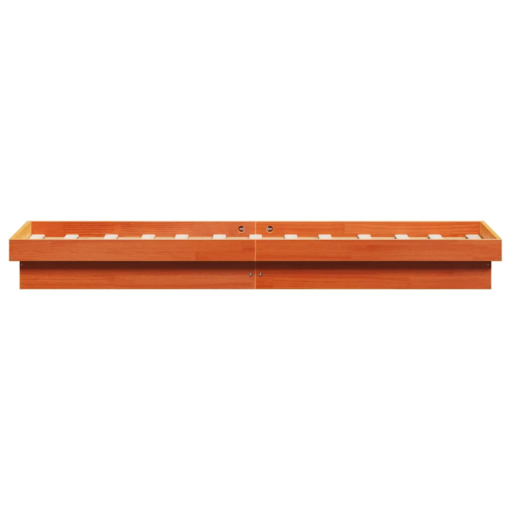 Giroletto LED Marrone Cera 90x200 cm in Legno Massello di Pino | homemem39