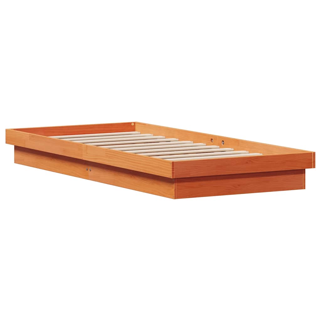 Giroletto LED Marrone Cera 90x200 cm in Legno Massello di Pino | homemem39