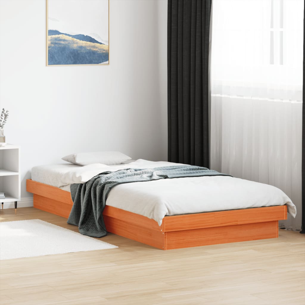 Giroletto LED Marrone Cera 100x200 cm in Legno Massello di Pino | homemem39