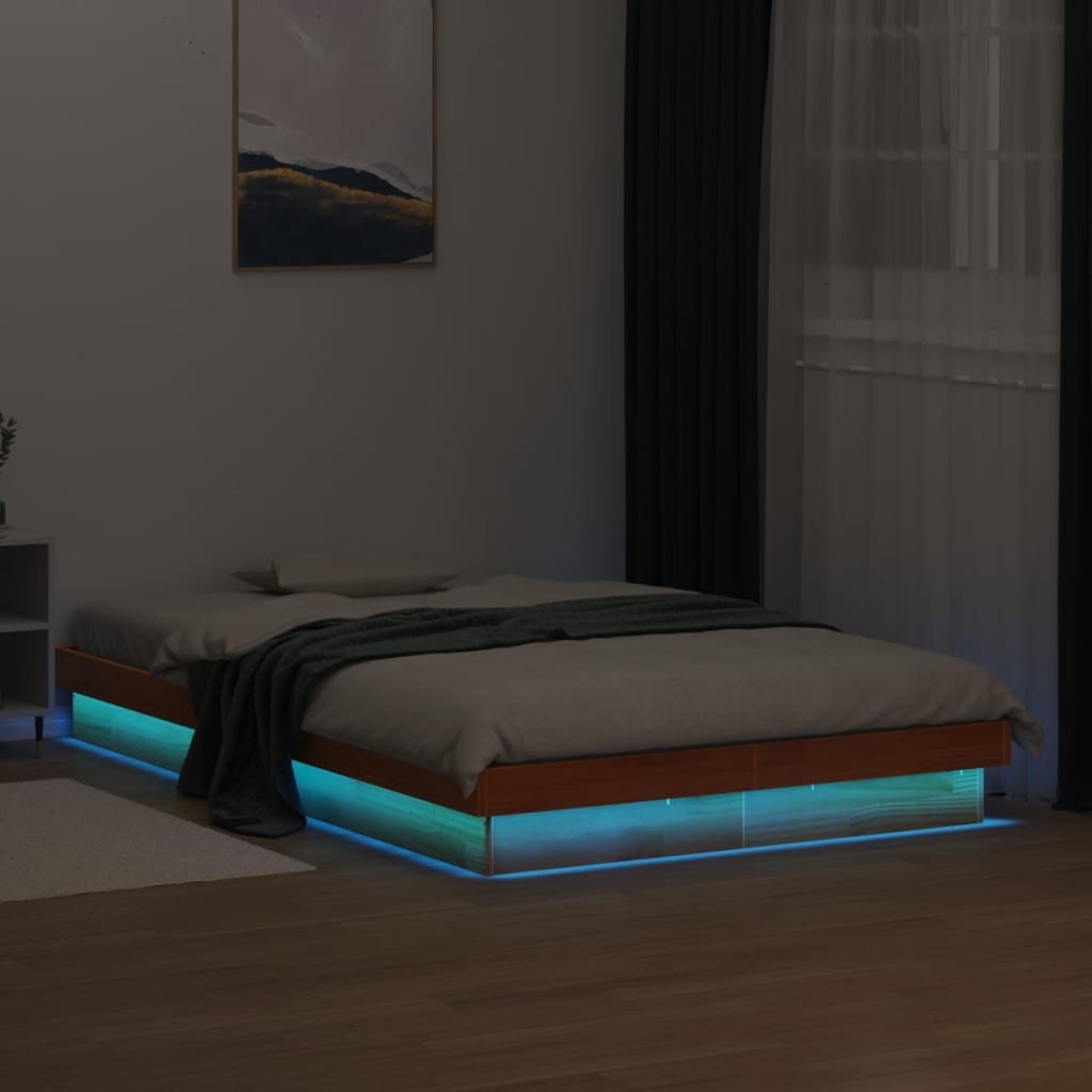 Giroletto LED Marrone Cera in Legno Massello di Pino