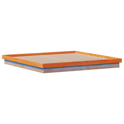 Giroletto LED Marrone Cera 200x200 cm in Legno Massello di Pino | homemem39