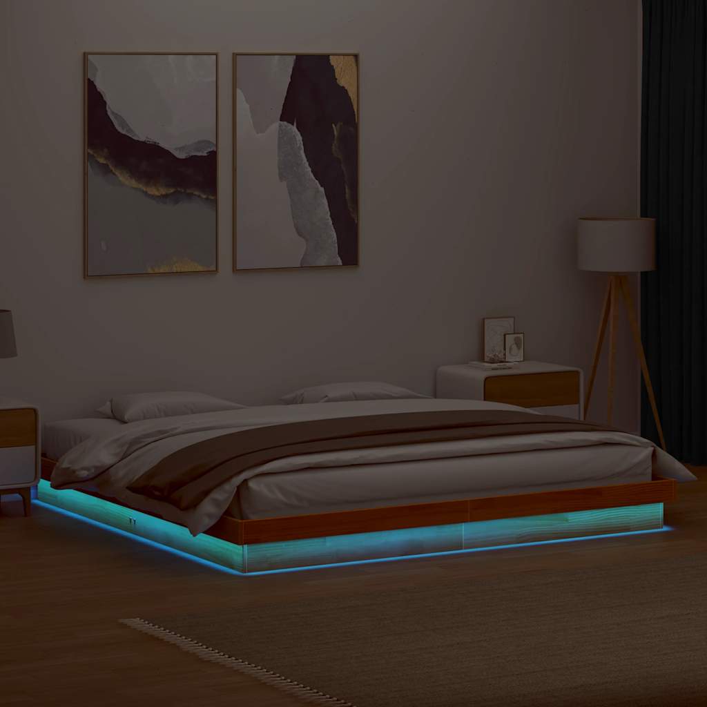 Giroletto LED Marrone Cera in Legno Massello di Pino