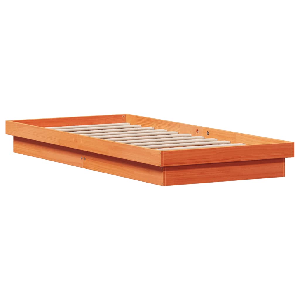 Giroletto LED Marrone Cera 90x190 cm in Legno Massello di Pino | homemem39