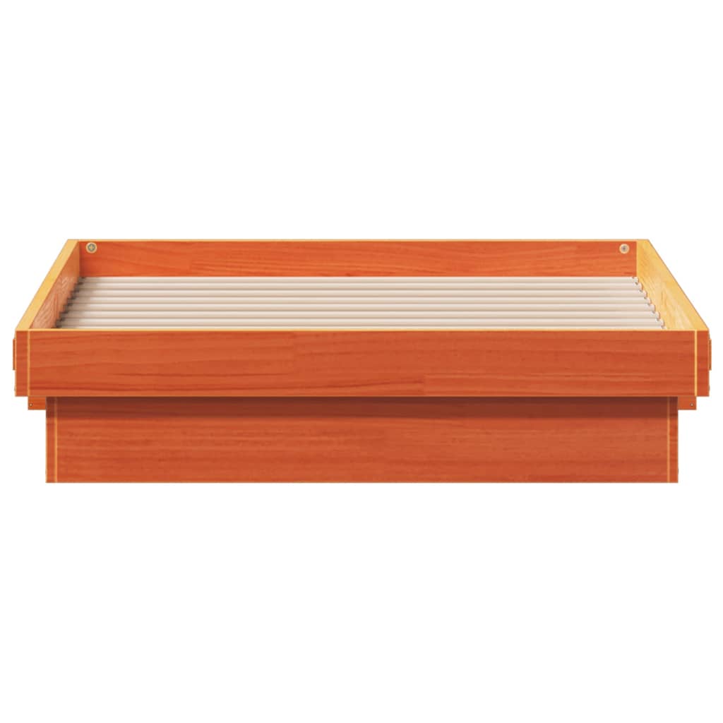 Giroletto LED Marrone Cera 90x190 cm in Legno Massello di Pino | homemem39