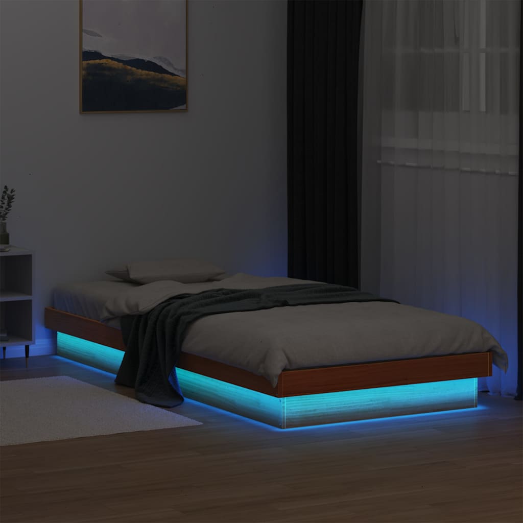 Giroletto LED Marrone Cera in Legno Massello di Pino