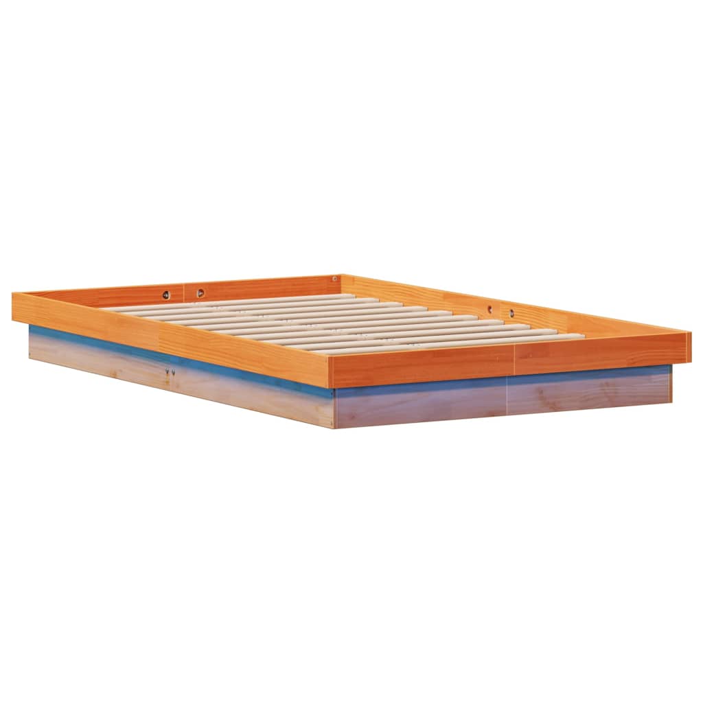 Giroletto LED Marrone Cera 120x190 cm in Legno Massello di Pino | homemem39
