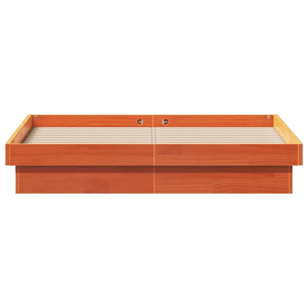 Giroletto LED Marrone Cera 135x190 cm in Legno Massello di Pino | homemem39