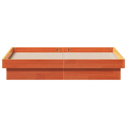 Giroletto LED Marrone Cera 140x190 cm in Legno Massello di Pino | homemem39