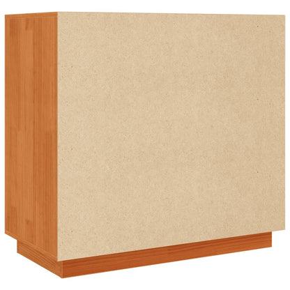 Credenza Marrone Cera 80x40x75 cm in Legno Massello di Pino - homemem39