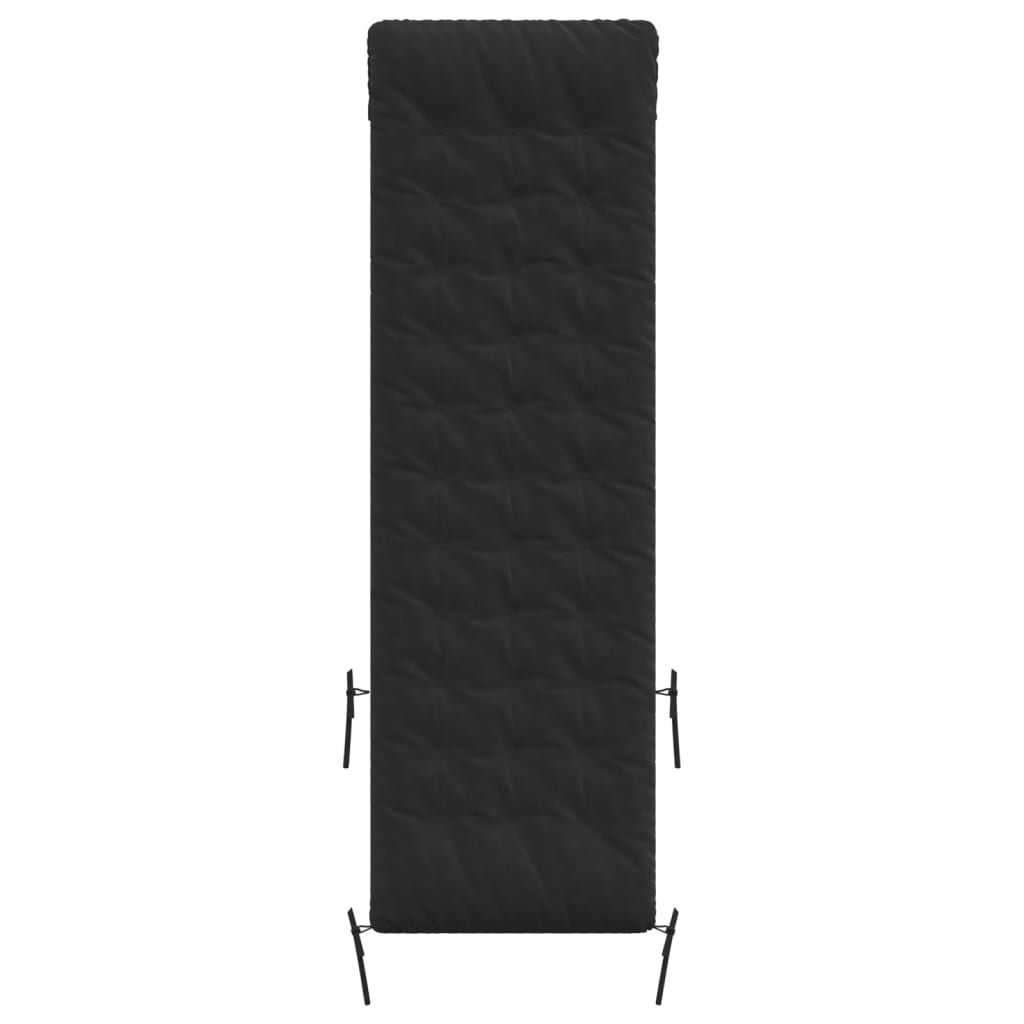Black Cot Cushion 160x50x10 cm Faux Suede