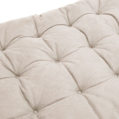 Cream Cot Cushion 160x50x10 cm Faux Suede