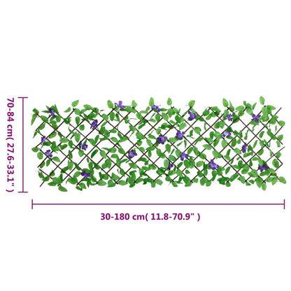 Expandable Artificial Ivy Trellis 5 pcs Green 180x70 cm