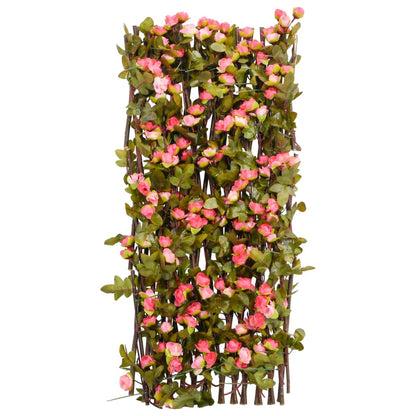 Traliccio Edera Artificiale Espandibile 5pz Rosa Scuro 180x60cm