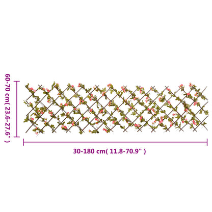 Traliccio Edera Artificiale Espandibile 5pz Rosa Scuro 180x60cm