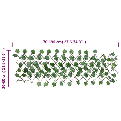 Traliccio Foglie Vite Artificiale Espandibile Verde 190x60 cm