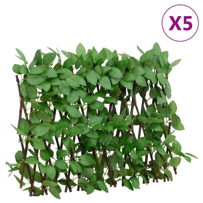 Expandable Artificial Ivy Trellis 5 pcs Green 180x30 cm