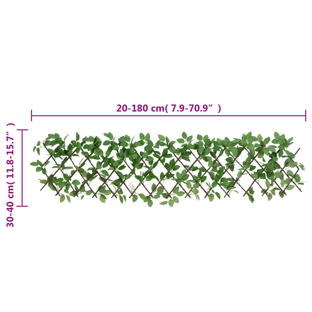 Traliccio Edera Artificiale Espandibile 5 pz Verde 180x30 cm