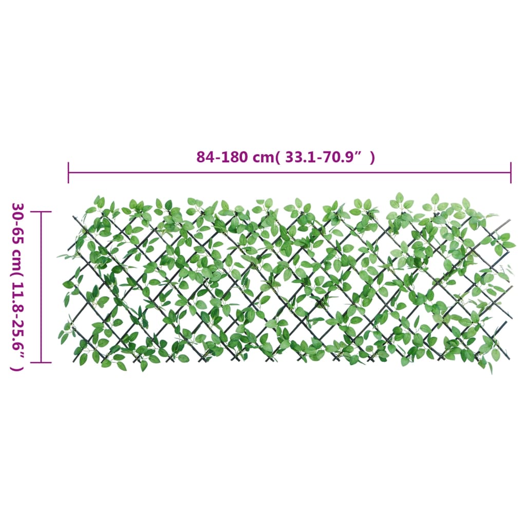 Traliccio Edera Artificiale Espandibile 5 pz Verde 180x65 cm