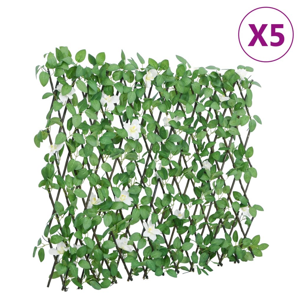 Green Expandable Artificial Ivy Trellis 5pcs 186x30 cm