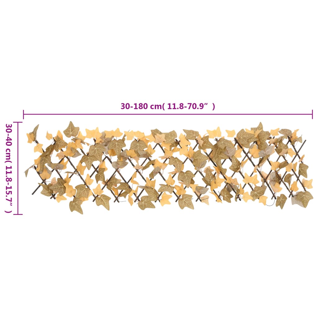 Orange Expandable Artificial Maple Leaf Trellis 180x30