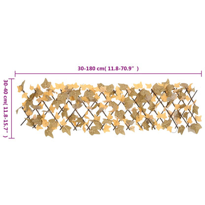 Traliccio Foglie Acero Artificiale Espandibile Arancione 180x30