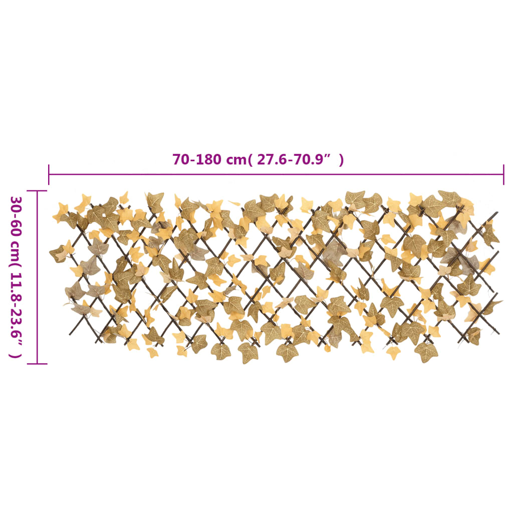 Traliccio Foglie Acero Artificiale Espandibile Arancione 180x60