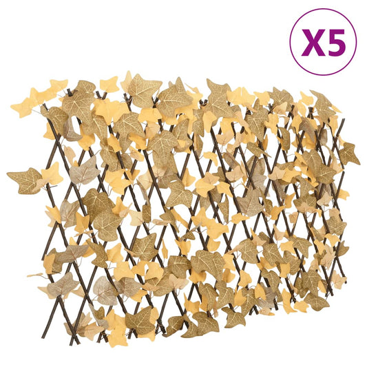 Orange Expandable Artificial Maple Trellis 5pcs 180x60 cm