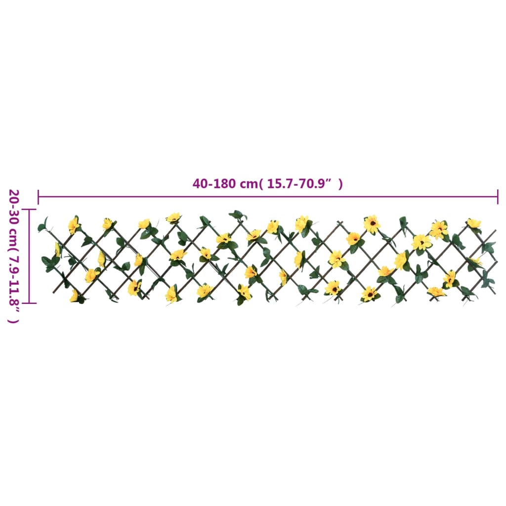 Yellow Expandable Artificial Ivy Trellis 180x20 cm