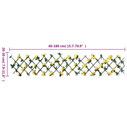 Yellow Expandable Artificial Ivy Trellis 180x20 cm