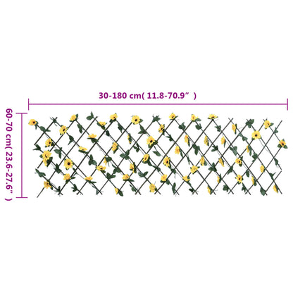 Traliccio Edera Artificiale Espandibile Giallo 180x60 cm
