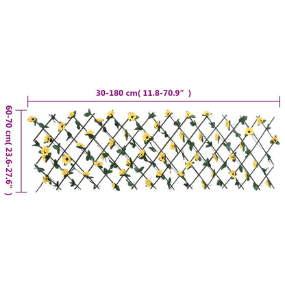 Traliccio Edera Artificiale Espandibile 5pz Giallo 180x60 cm