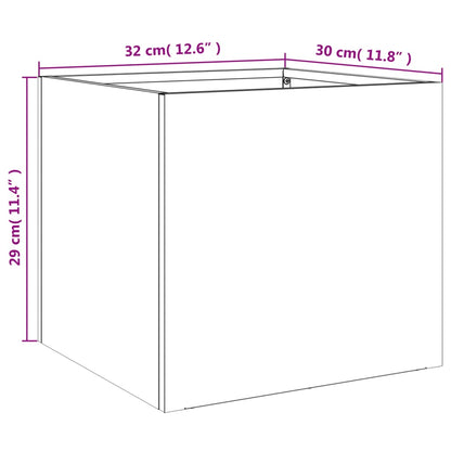 Fioriera Antracite 32x30x29 cm in Acciaio Laminato a Freddo