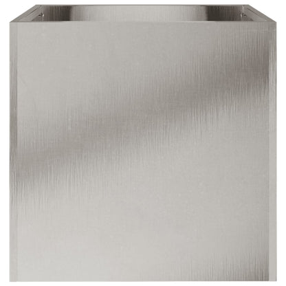 Fioriere 2 pz Argento 32x30x29 cm in Acciaio Inox