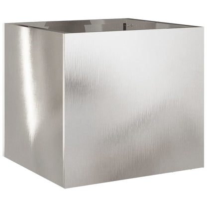 Fioriere 2 pz Argento 32x30x29 cm in Acciaio Inox