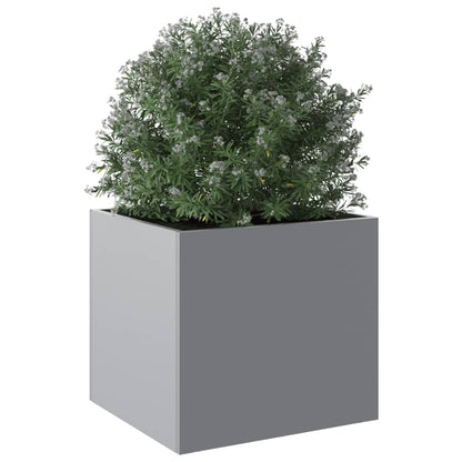 Silver planter 32x30x29 cm in galvanized steel