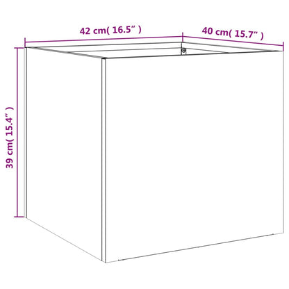 Fioriera Nera 42x40x39 cm in Acciaio Laminato a Freddo