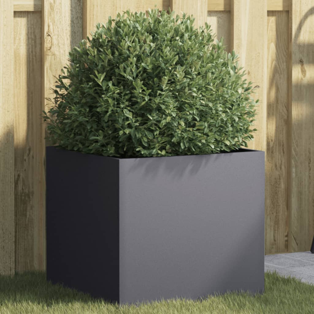 Anthracite Planter 42x40x39 cm in Cold Rolled Steel