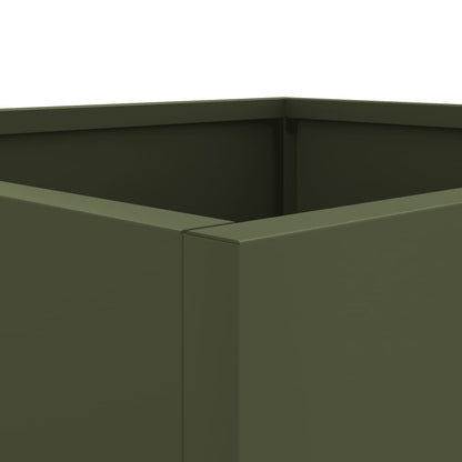 Planters 2pcs Olive Green 42x40x39 cm Cold Rolled Steel