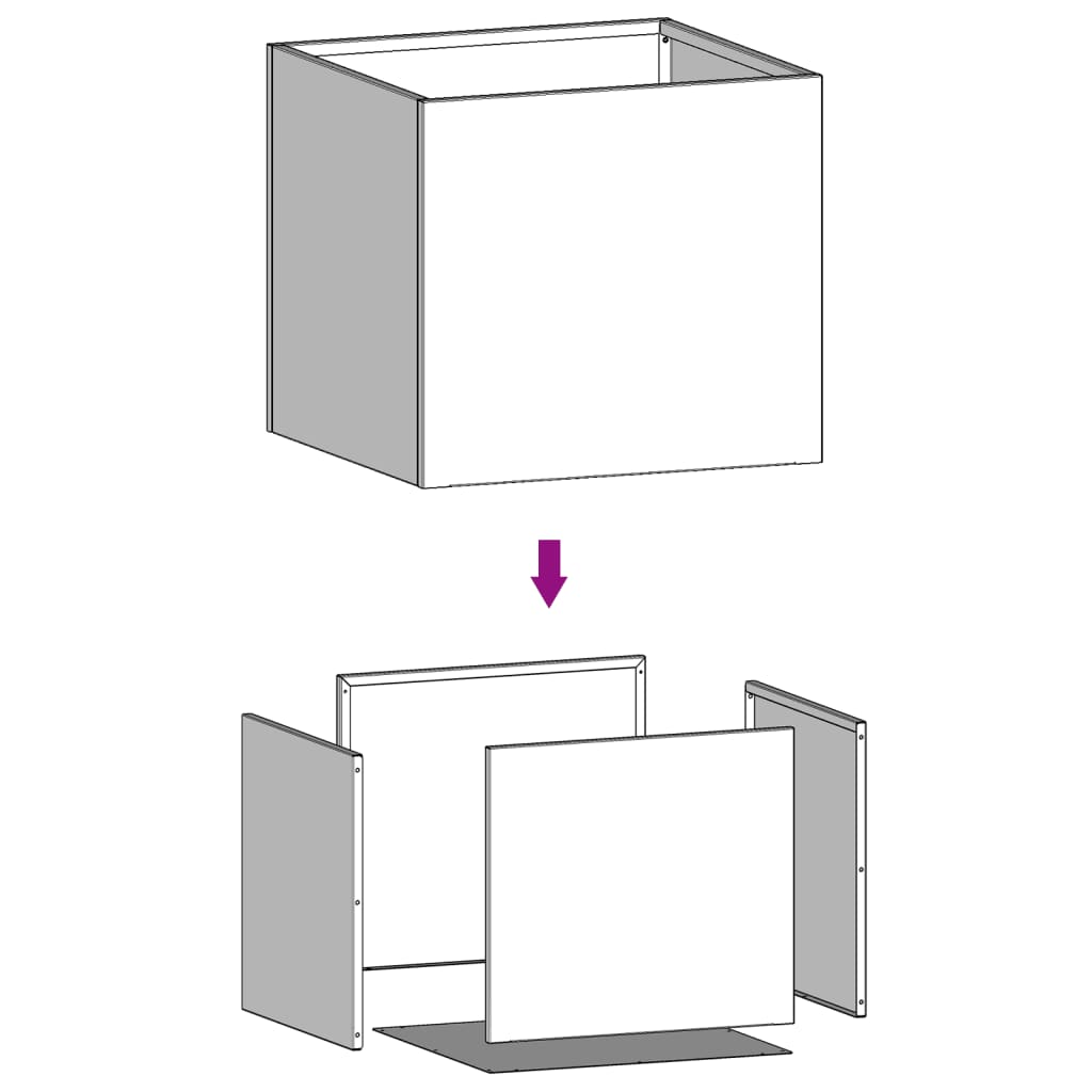 Planters 2 pcs Silver 42x40x39 cm in Stainless Steel