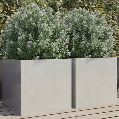 Planters 2 pcs Silver 42x40x39 cm in Stainless Steel