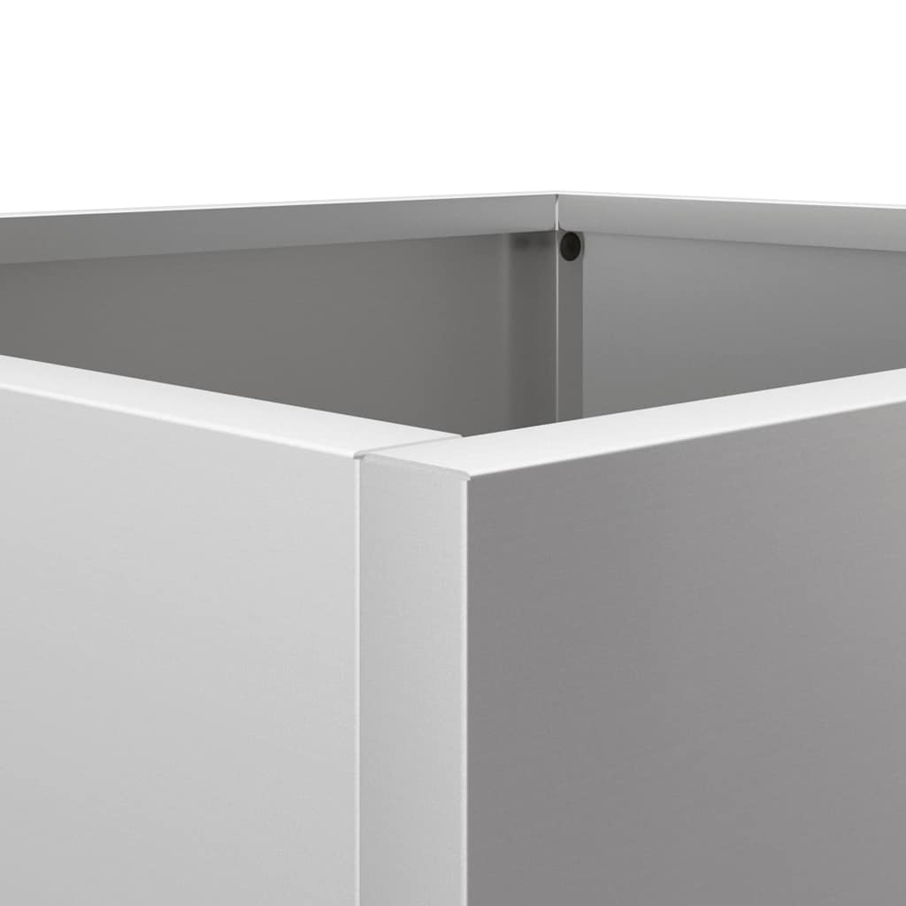 Fioriere 2pz Argento 42x40x39 cm in Acciaio Zincato