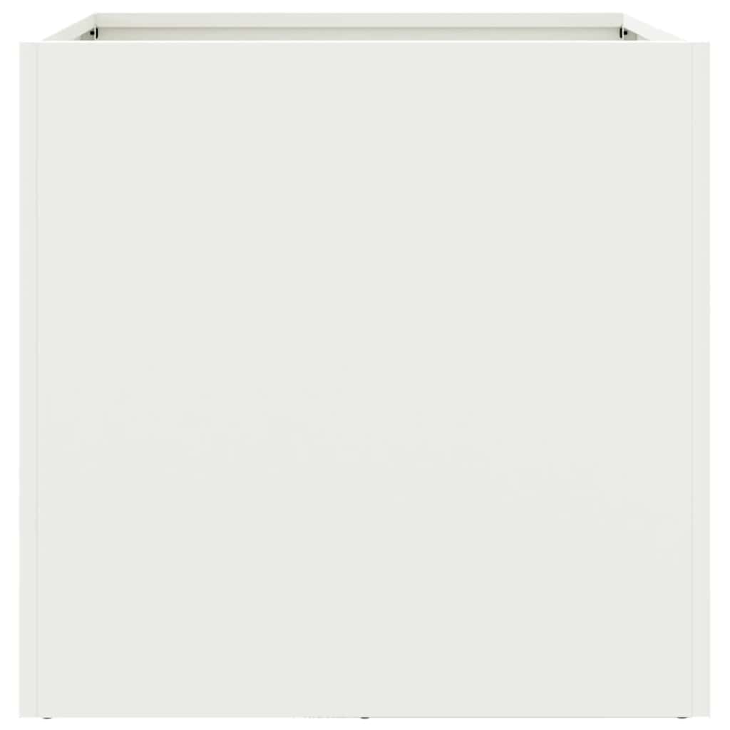 Fioriere 2 pz Bianche 49x47x46 cm in Acciaio